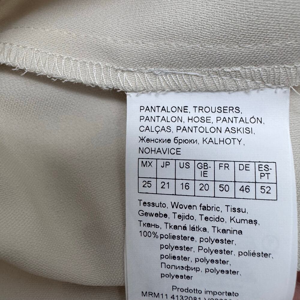 NWT Marina Rinaldi High Waist Slim Pant White/Ivory sz 16 Neutral Capsule Office - Picture 8 of 9